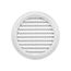 6" White Plastic Flush Mount Round Soffit Vent, Friction Fit