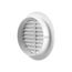6" White Plastic Flush Mount Round Soffit Vent, Friction Fit