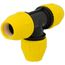 3/4" IPS Underground Yellow Poly Gas Pipe Tee (SDR 11)