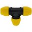 1" IPS Underground Yellow Poly Gas Pipe Tee (SDR 11)