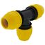 1" IPS Underground Yellow Poly Gas Pipe Tee (SDR 11)