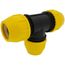 2" IPS Underground Yellow Poly Gas Pipe Tee (SDR 11)
