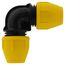 1/2" IPS Underground Yellow Poly Gas Pipe 90-Degree Elbow (SDR 9.3)