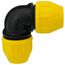 1-1/4" IPS Underground Yellow Poly Gas Pipe 90-Degree Elbow (SDR 11)