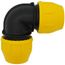 2" IPS Underground Yellow Poly Gas Pipe 90-Degree Elbow (SDR 11)