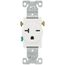 Commercial Grade Single Receptacle, 20A, 2P, 3W, Side Wire, NEMA 5-20R - White (250V)