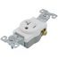 Commercial Grade Single Receptacle, 20A, 2P, 3W, Side Wire, NEMA 5-20R - White (125V)