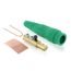 18 Series Cam-Type Male Detachable Plug, Ball Nose, #2 2/0 AWG, 300A Max (Green)