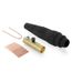 18 Series Cam-Type Female Detachable Plug, Single Set Screw Termination, Ball Nose, #2 2/0 AWG, 300A Max (Black)