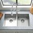 Edgewater 33" x 22" Stainless Steel 1-Hole Dual Mount Double-Bowl Kitchen Sink (Stainless Steel)