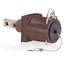 Rhino-Hide Single Pole Female Receptacle Double Hole Bus Bar, 313MCM-777MCM Cable, 1000V 1135A Max (Brown)