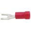 Vinyl Insulated Fork Terminal, 22-16 AWG, Bolt #6 (Copper)