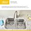 Portsmouth 18" x 16" Stainless Steel Undermount 1-Bowl Kitchen Sink (Stainless Steel)