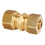 3/8" Comp. SVC Coupling for Joining 3/8" x 3/4" ViegaPEX Barrier Tubing (Brass)