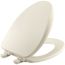 Alesio II Elongated Enameled Wood Toilet Seat, STA-TITE, Easy-Clean, Whisper-Close (Biscuit)