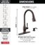 Hazelwood 1 Handle Pull-down Kitchen Faucet w/ Soap Dispenser & Shieldspray (Venetian Bronze), 19831Z-RBSD-DST