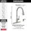 Capertee 1 Handle Pull-down Kitchen Faucet w/ Soap Dispenser, Shieldspray (Spotshield Stainless), 19877Z-SPSD-DST