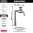 Broderick True Bar Kitchen Faucet, 1.5 GPM (Arctic Stainless), 1990LFC-AR