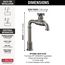 Broderick True Bar Kitchen Faucet, 1.5 GPM (Black Stainless), 1990LFC-KS