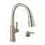Spargo 1 Handle Pull-down Kitchen Faucet w/ Soap Dispenser & Shieldspray (Spotshield Stainless), 19964Z-SPSD-DST