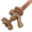 Model 19, 12", 3/4" PEX Crimp Inlet Anti-Siphon Wall Faucet w/ Metal Handle