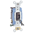 15A, 120/277V Toggle Locking Double-pole AC Quiet Switch, Self Grounding, Back & Side Wired(Brown)