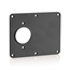 1, 1.56" Dia Single Receptacle, 1, Blank Coverplate (Black)