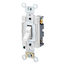 20A, 120/277V Toggle 4-way AC Quiet Switch, Heavy Duty Spec Grade, Grounding, Back & Side Wired (White)
