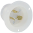 20A, 125/250V NEMA L10-20P, 3P, 3W, Flanged Inlet Locking Receptacle, Non-Grounding (White)