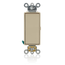 Decora Plus Single Pole Rocker Switch, Momentary Contact, Commercial, 15 A, 125V Back and Side Wire, Self-Grounding (Ivory)