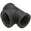1-1/4" x 1-1/4" x 1-1/2" Black Tee, Class 150