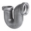1-1/2" Black Cast Iron Drainage P-Trap w/o Cleanout