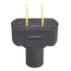 15A Non-polarized Plug, Non-grounding (Black)