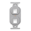 Quickport, Duplex Type 106 Insert, 2-port (Gray)