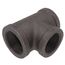 1-1/2" x 1-1/4" x 1-1/4" Black Tee, Class 150