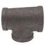 1-1/2" x 1-1/4" x 1-1/4" Black Tee, Class 150