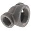 1-1/2" x 1-1/2" x 2-1/2" Black Cast Iron Reducing Tee, Class 125