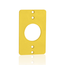 Coverplate, Standard, Single-Gang, Thermoplastic, 1.39" Diameter (fits 15a Straight Blade & Locking And 20a Straight Blade Receptacles) (Yellow)
