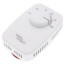 Line Voltage Mechanical Bimetal, DPST Open on Rise, No Thermometer, Wallplate Included, w/ OFF Position (White)