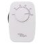 Line Voltage Mechanical Bimetal, DPST Open on Rise, No Thermometer, Wallplate Included, w/ OFF Position (White)