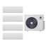 42,000 BTU, R-32, 21 SEER2 Vireo Ductless Four Zone Heat Pump Package (9+9+12+12)
