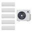 48,000 BTU, R-32, 21 SEER2 Vireo Ductless Five Zone Heat Pump Package (9+9+9+12+24)
