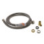 48" Braided Stainless Steel Fits-All Dishwasher Connector w/ MIP Elbow & Adapters (3/8" Comp. x 1/2" FIP)
