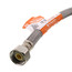 60" Braided Stainless Steel Fits-All Dishwasher Connector w/ MIP Elbow & Adapters (3/8" x 1/2" Compression)