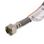 72" Braided Stainless Steel Fits-All Dishwasher Connector w/ MIP Elbow & Adapters (3/8" Comp. x 1/2" FIP) 