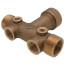 1-1/4" x 3-5/8" Center to End, No Lead Brass Solid Tank Tee