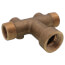 1-1/4" x 3-5/8" Center to End, No Lead Brass Solid Tank Tee
