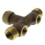 1" x 3" Center to End, No Lead Brass Female Union Tank Tee