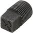 1/8" Black Solid Plug