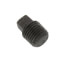 1/4" Black Solid Plug